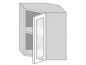 1.60.3у Шкаф настенный (h=720) угловой на 600мм со стекл. дверцей в Лысьве - lysva.magazinmebel.ru | фото