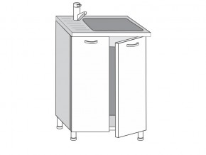 2.60.2мн Шкаф-стол на 600мм под накладную мойку с 2-мя дверцами в Лысьве - lysva.magazinmebel.ru | фото