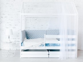Детская кровать Домик Эко с ящиками белый в Лысьве - lysva.magazinmebel.ru | фото - изображение 1