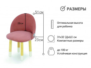 Детский мягкий стул Stumpa пудровый в Лысьве - lysva.magazinmebel.ru | фото - изображение 2