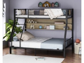 Двухъярусная кровать Гранада-1П 140 черный в Лысьве - lysva.magazinmebel.ru | фото