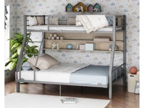 Двухъярусная кровать Гранада-1П 140 Серая в Лысьве - lysva.magazinmebel.ru | фото