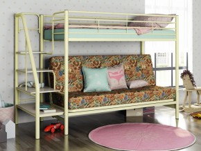 Двухъярусная кровать с диваном Мадлен 3 Слоновая кость-марки в Лысьве - lysva.magazinmebel.ru | фото