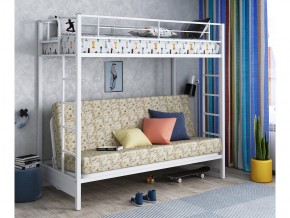 Двухъярусная кровать с диваном Мадлен белая-пифагор в Лысьве - lysva.magazinmebel.ru | фото