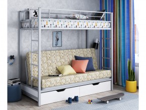 Двухъярусная кровать с диваном Мадлен ЯЯ Серый-пифагор в Лысьве - lysva.magazinmebel.ru | фото - изображение 1