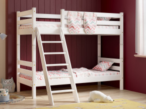 Двухъярусная кровать Соня вариант 10 с наклонной лестницей белая в Лысьве - lysva.magazinmebel.ru | фото