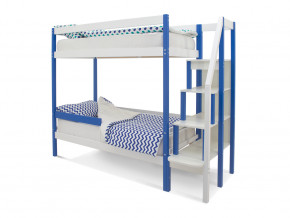 Двухъярусная кровать Svogen с бортиком синий-белый в Лысьве - lysva.magazinmebel.ru | фото - изображение 1