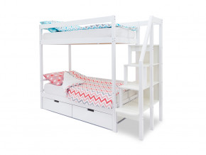 Двухъярусная кровать Svogen с ящиками белый в Лысьве - lysva.magazinmebel.ru | фото