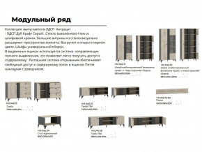 Гостиная Отис Дуб Крафт Серый/Антрацит в Лысьве - lysva.magazinmebel.ru | фото - изображение 5