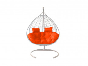 Кокон Для двоих с ротангом оранжевая подушка в Лысьве - lysva.magazinmebel.ru | фото