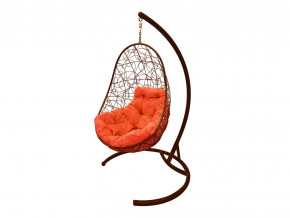 Кокон Овал с ротангом оранжевая подушка в Лысьве - lysva.magazinmebel.ru | фото