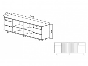 Комодино Moderno-2200 Ф5 в Лысьве - lysva.magazinmebel.ru | фото - изображение 4