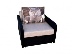 Кресло кровать Канзасик с подлокотниками кот с ромашками-2 в Лысьве - lysva.magazinmebel.ru | фото