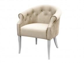 Кресло Милан ткань Ваниль опоры белые в Лысьве - lysva.magazinmebel.ru | фото - изображение 1