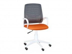 Кресло оператора Ирис white стандарт черный/оранжевый в Лысьве - lysva.magazinmebel.ru | фото
