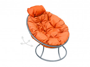 Кресло Папасан мини пружинка без ротанга оранжевая подушка в Лысьве - lysva.magazinmebel.ru | фото - изображение 1
