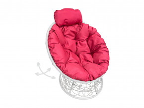 Кресло Папасан мини пружинка с ротангом красная подушка в Лысьве - lysva.magazinmebel.ru | фото