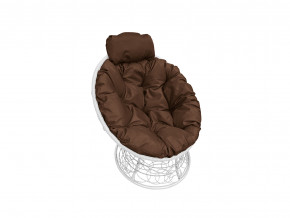Кресло Папасан мини с ротангом коричневая подушка в Лысьве - lysva.magazinmebel.ru | фото