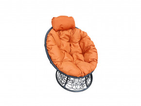 Кресло Папасан мини с ротангом оранжевая подушка в Лысьве - lysva.magazinmebel.ru | фото