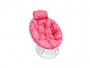 Кресло Папасан мини с ротангом розовая подушка в Лысьве - lysva.magazinmebel.ru | фото