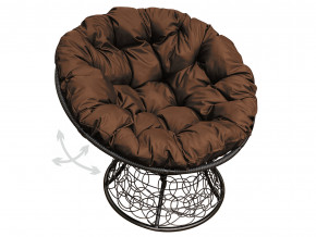 Кресло Папасан пружинка с ротангом коричневая подушка в Лысьве - lysva.magazinmebel.ru | фото