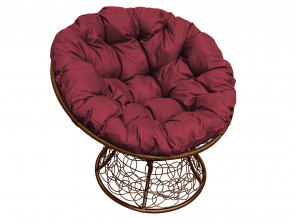 Кресло Папасан с ротангом бордовая подушка в Лысьве - lysva.magazinmebel.ru | фото - изображение 1