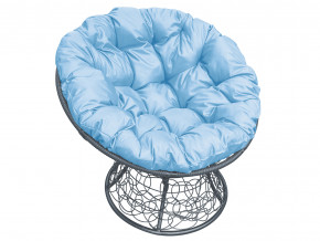 Кресло Папасан с ротангом голубая подушка в Лысьве - lysva.magazinmebel.ru | фото