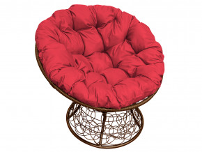 Кресло Папасан с ротангом красная подушка в Лысьве - lysva.magazinmebel.ru | фото