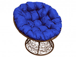 Кресло Папасан с ротангом синяя подушка в Лысьве - lysva.magazinmebel.ru | фото - изображение 1