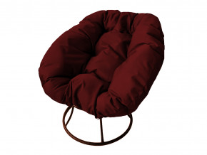 Кресло Пончик без ротанга бордовая подушка в Лысьве - lysva.magazinmebel.ru | фото