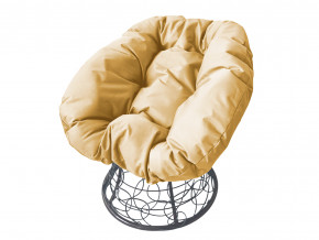 Кресло Пончик с ротангом бежевая подушка в Лысьве - lysva.magazinmebel.ru | фото