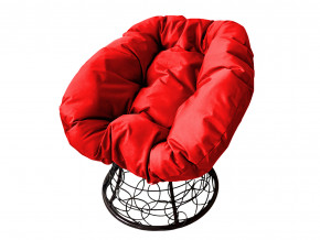 Кресло Пончик с ротангом красная подушка в Лысьве - lysva.magazinmebel.ru | фото