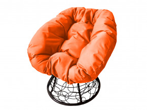 Кресло Пончик с ротангом оранжевая подушка в Лысьве - lysva.magazinmebel.ru | фото