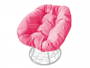 Кресло Пончик с ротангом розовая подушка в Лысьве - lysva.magazinmebel.ru | фото