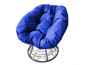 Кресло Пончик с ротангом синяя подушка в Лысьве - lysva.magazinmebel.ru | фото