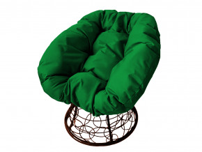 Кресло Пончик с ротангом зелёная подушка в Лысьве - lysva.magazinmebel.ru | фото