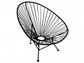 Кресло Ракушка с ротангом чёрный в Лысьве - lysva.magazinmebel.ru | фото - изображение 1
