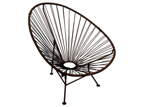 Кресло Ракушка с ротангом коричневый в Лысьве - lysva.magazinmebel.ru | фото