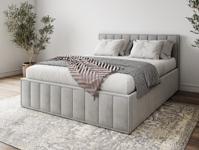 Кровать 1400 Лана серый велюр в Лысьве - lysva.magazinmebel.ru | фото - изображение 1