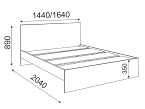 Кровать 1400 Осло модуль 4 с ящиками Дуб золото в Лысьве - lysva.magazinmebel.ru | фото - изображение 2