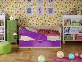 Кровать Бабочки 1600 Фиолетовый металлик в Лысьве - lysva.magazinmebel.ru | фото