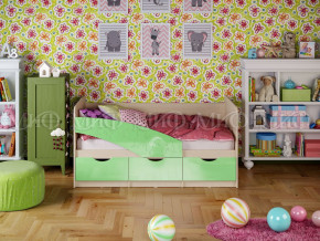 Кровать Бабочки 1800 Салатовый металлик в Лысьве - lysva.magazinmebel.ru | фото