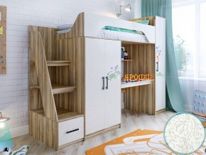 Кровать чердак Тея с пеналом с фасадом для рисования феритейл в Лысьве - lysva.magazinmebel.ru | фото