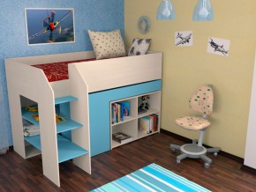 Кровать чердак Теремок 2 Голубой в Лысьве - lysva.magazinmebel.ru | фото