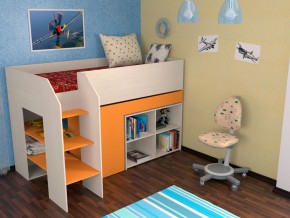 Кровать чердак Теремок 2 Оранжевый в Лысьве - lysva.magazinmebel.ru | фото