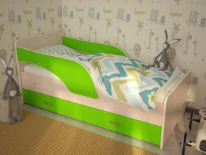 Кровать детская Максимка млечный дуб-лайм в Лысьве - lysva.magazinmebel.ru | фото