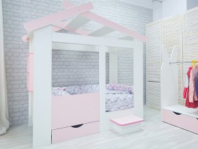 Кровать детская Теремок без ящика розовая в Лысьве - lysva.magazinmebel.ru | фото - изображение 2