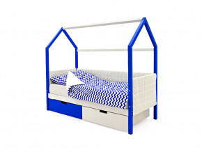 Кровать-домик мягкий Svogen с ящиками сине-белый в Лысьве - lysva.magazinmebel.ru | фото
