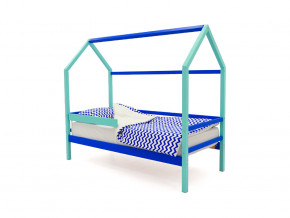 Кровать-домик Svogen с бортиком мятно-синий в Лысьве - lysva.magazinmebel.ru | фото - изображение 1