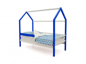 Кровать-домик Svogen с бортиком сине-белый в Лысьве - lysva.magazinmebel.ru | фото - изображение 1
